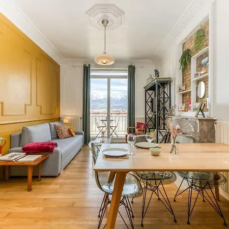 Daire Esprit Vintage: Lit Double, Balcon, Wifi, Equipe+ Grenoble
